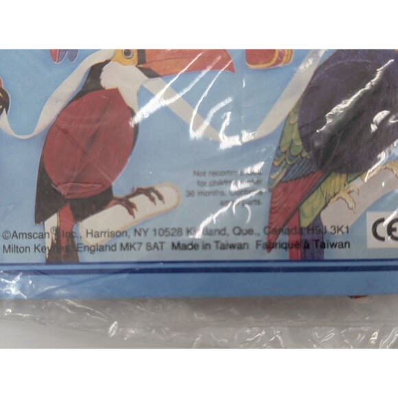 Vintage Tropical Trimming Honeycomb Birds Parrots Hawaiian Luau Tiki Party Decor - Picture 3 of 4